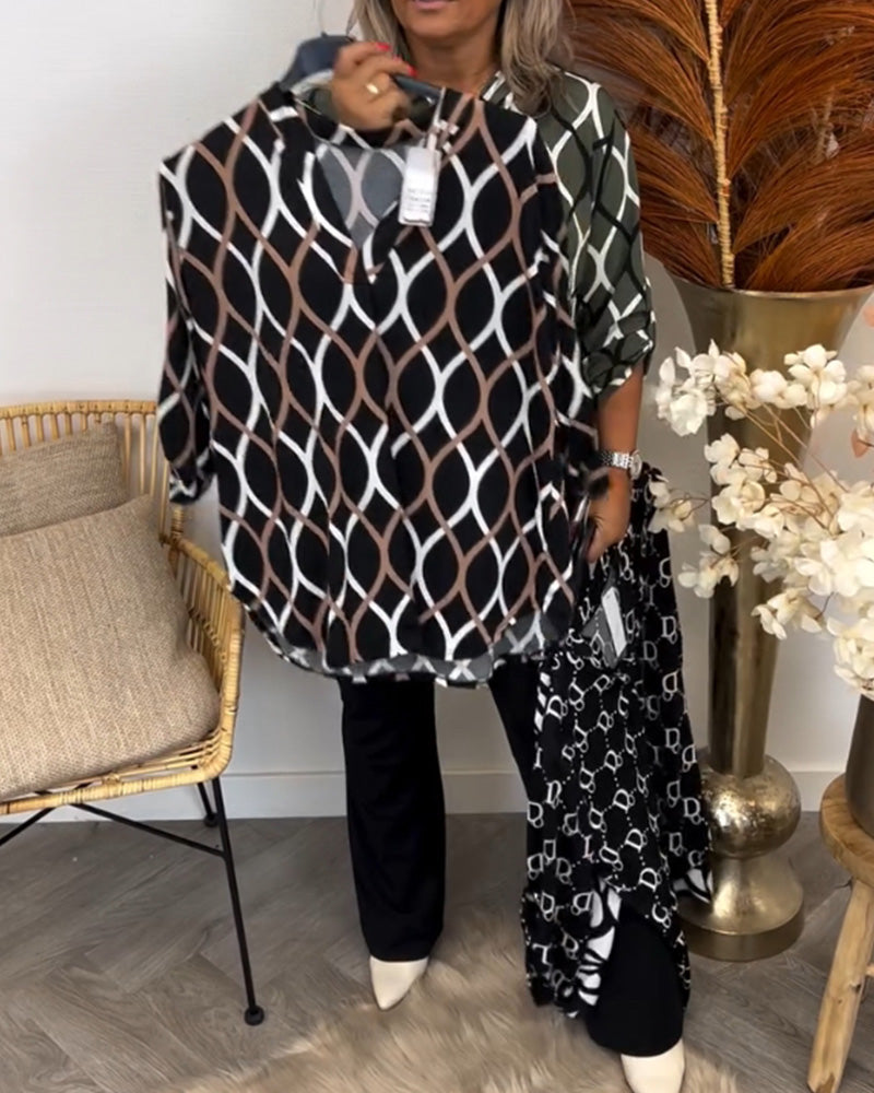 Amélie & Rose™ | Marisol Blouse with Graphic Print