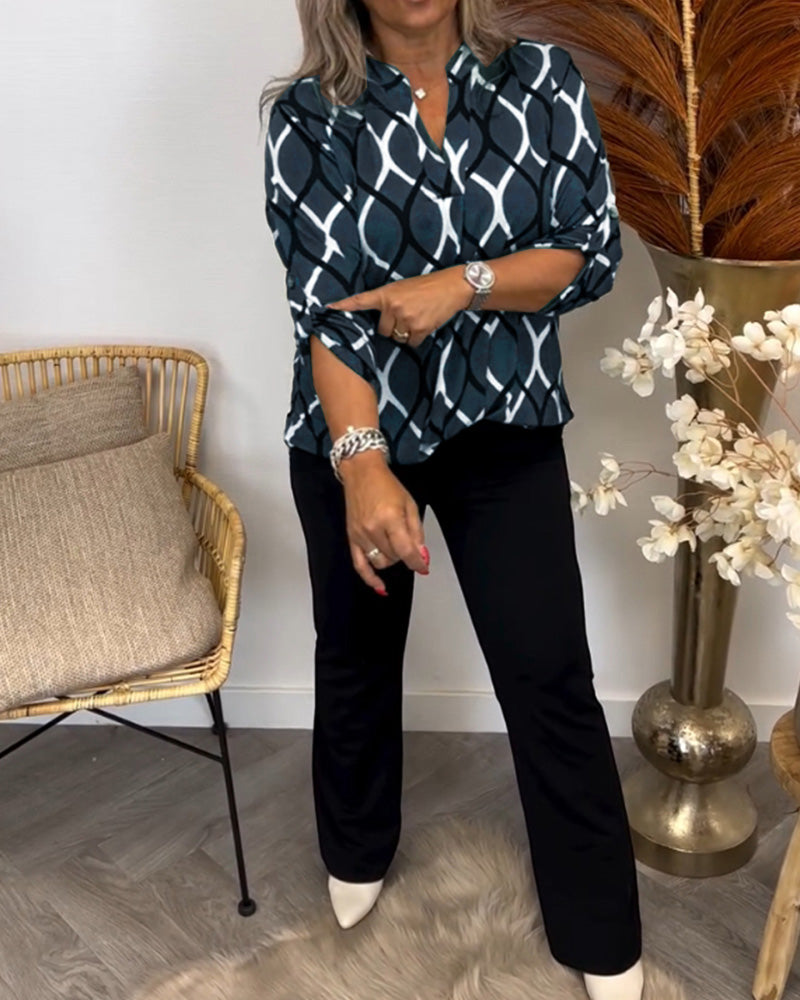 Amélie & Rose™ | Marisol Blouse with Graphic Print