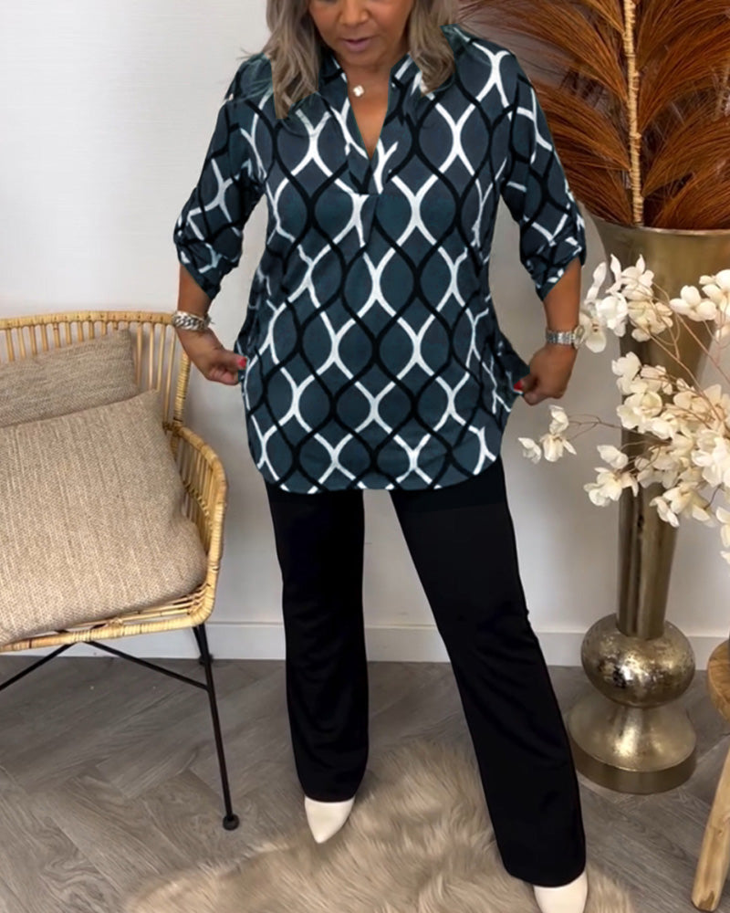 Amélie & Rose™ | Marisol Blouse with Graphic Print