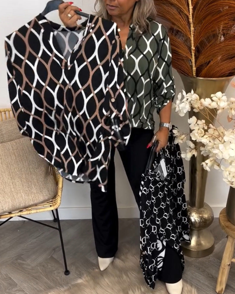 Amélie & Rose™ | Marisol Blouse with Graphic Print