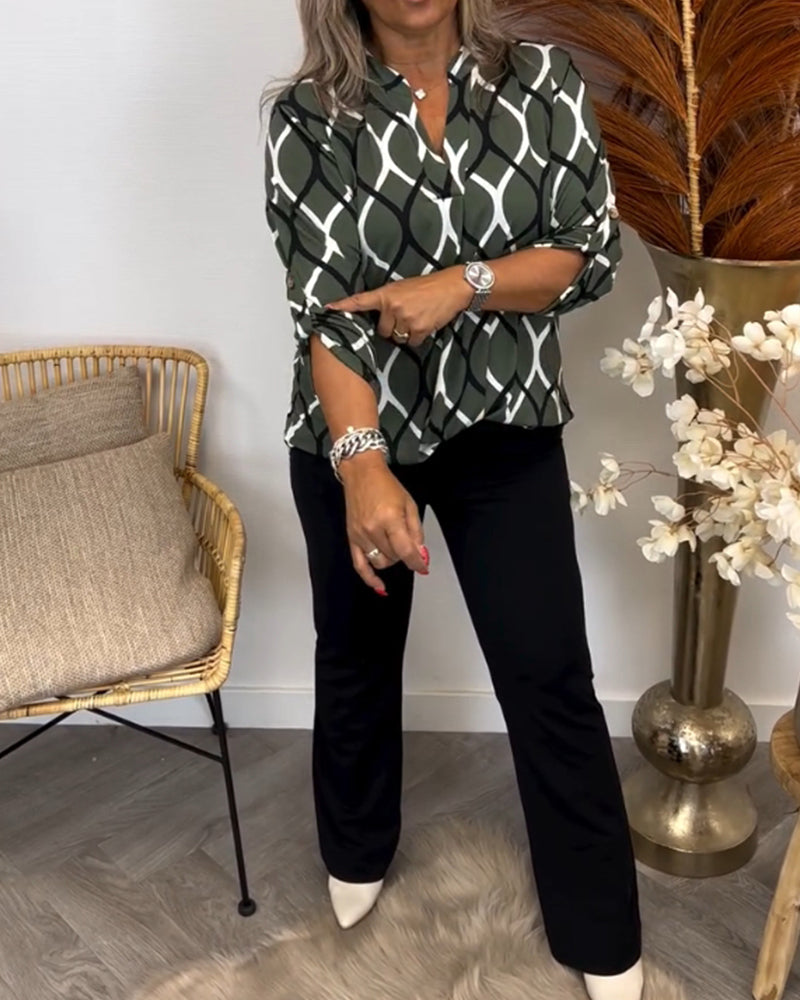 Amélie & Rose™ | Marisol Blouse with Graphic Print