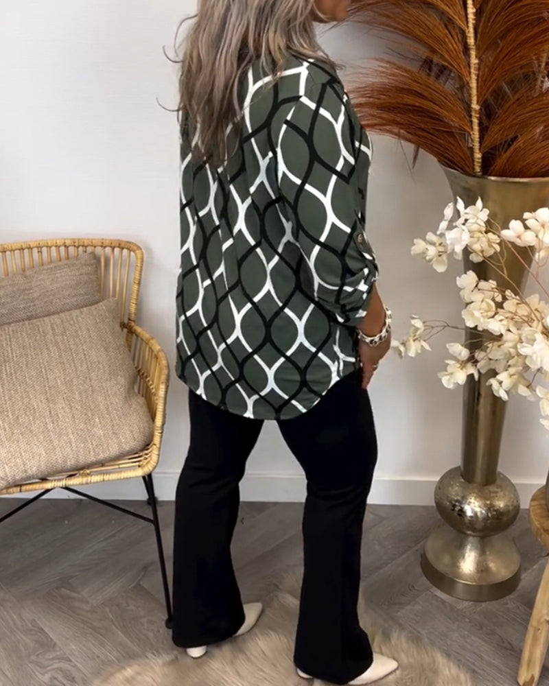 Amélie & Rose™ | Marisol Blouse with Graphic Print