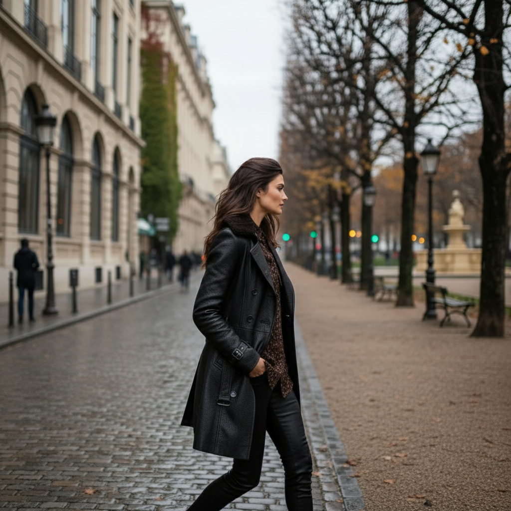 Amélie & Rose™ | The Marie Leather Trenchcoat
